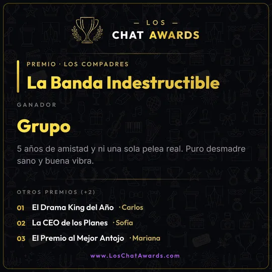 Tarjeta de ejemplo — Premio, formato cuadrado