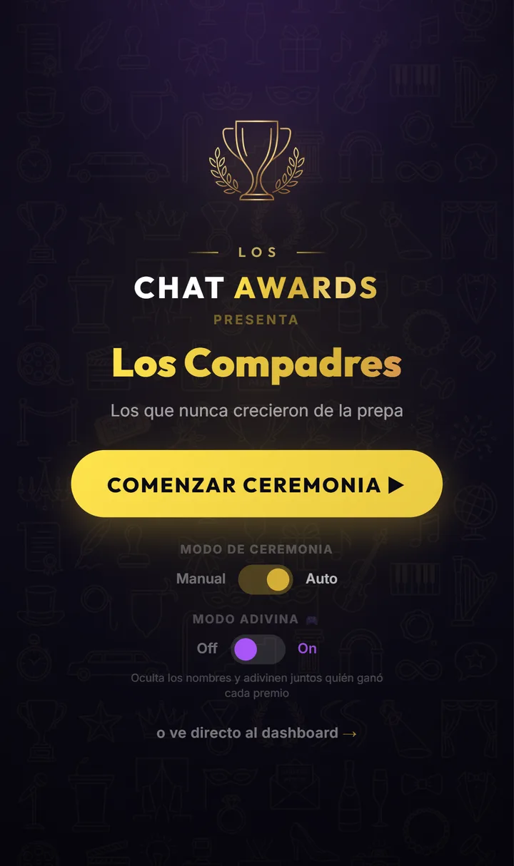 Ceremonia: Los Chat Awards presenta a Los Compadres